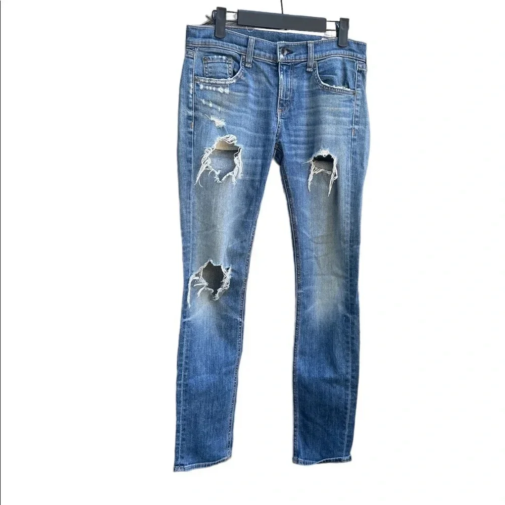 RAG & BONE DRE DISTRESSED JEANS